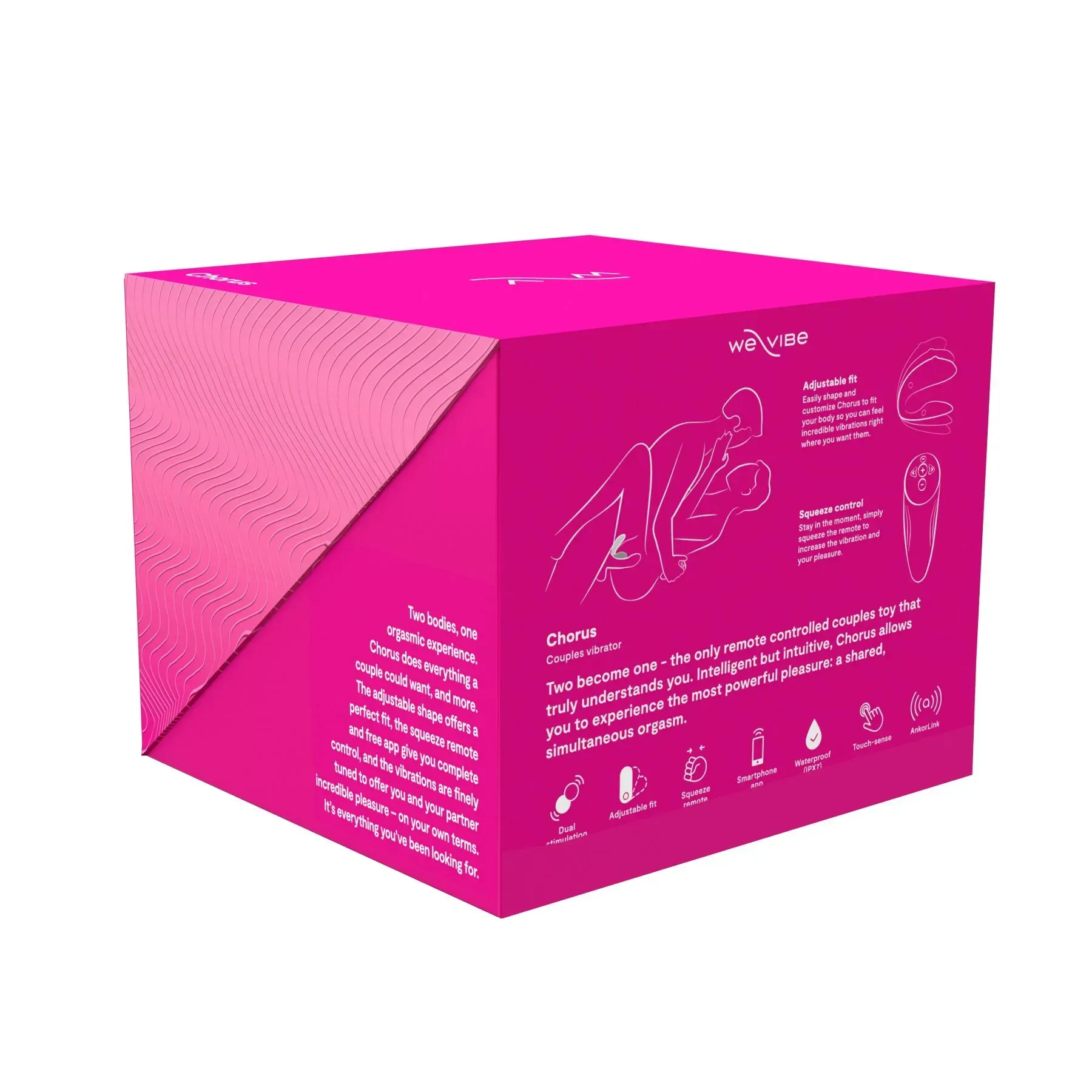 фото Смарт-вібратор для пар We-Vibe Chorus Cosmic Pink, сенсорне керування
