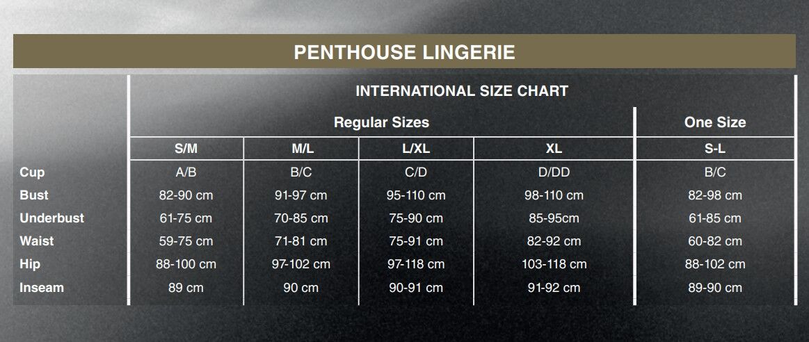 фото Бодістокінг Penthouse - High stakes Black XL