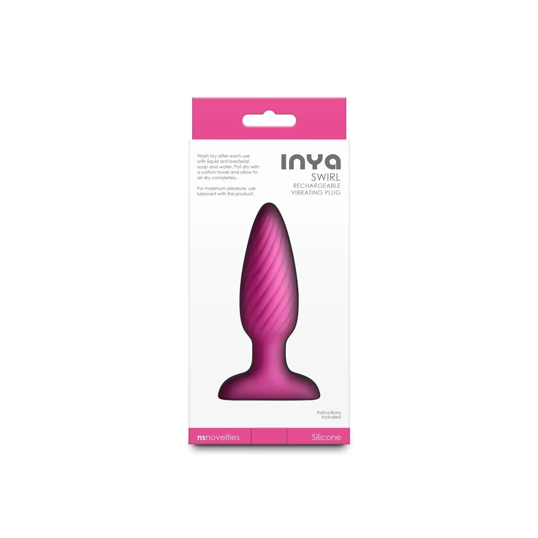 фото Анальна пробка з вібрацією NS Novelties INYA - Swirl - Pink