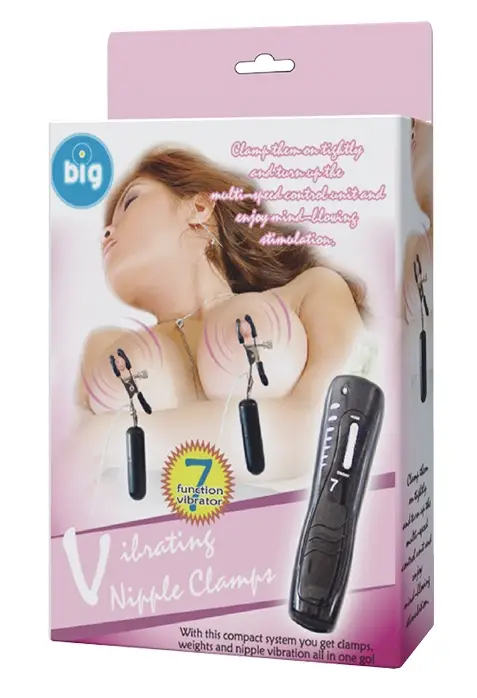 фото Вібростимулятор для грудей BAILE - Vibrating Nipple Clamps