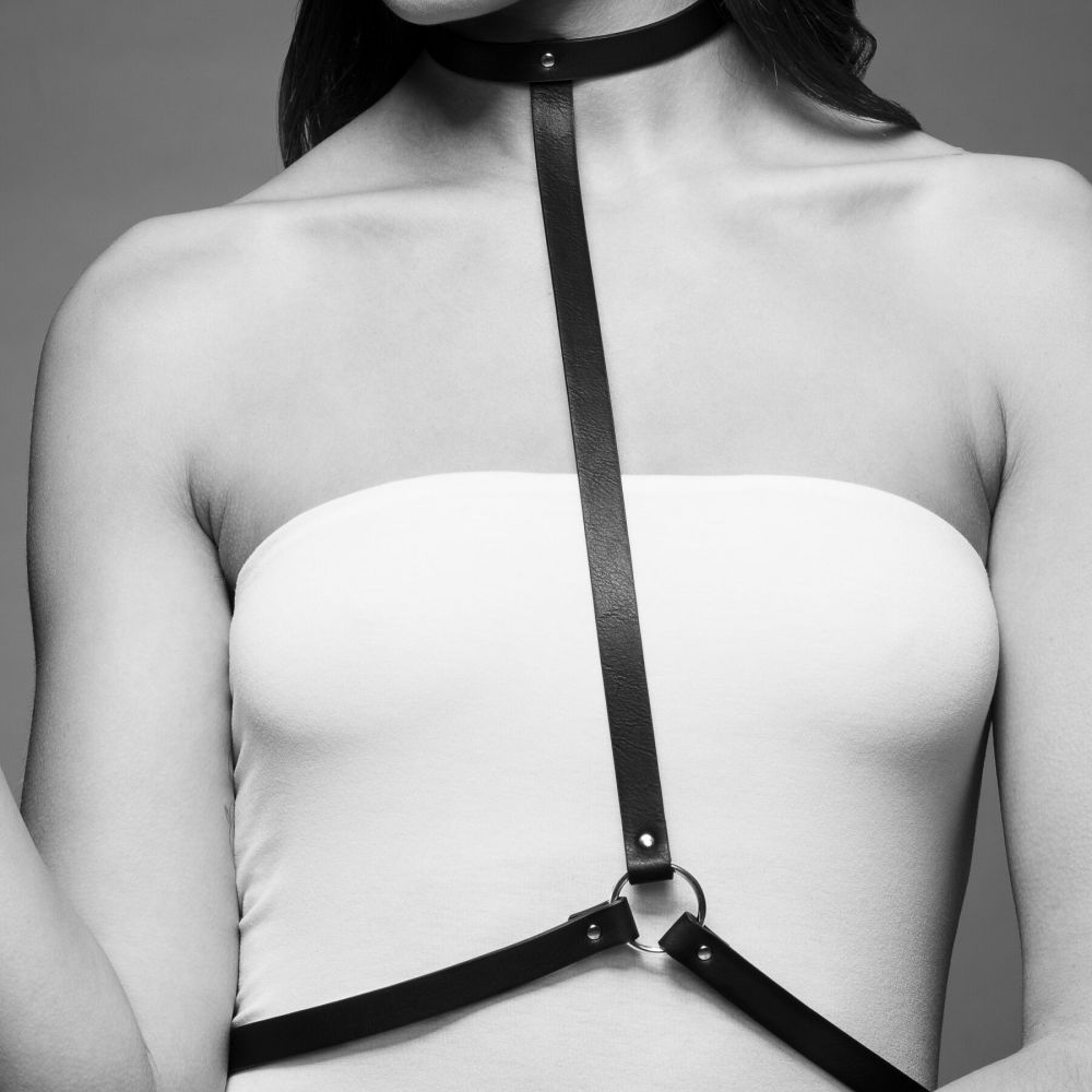 фото Портупея Bijoux Indiscrets MAZE - I Harness Brown, екошкіра, дуже стильна