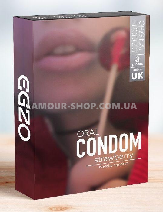 фото Оральні презервативи  EGZO Strawberry 