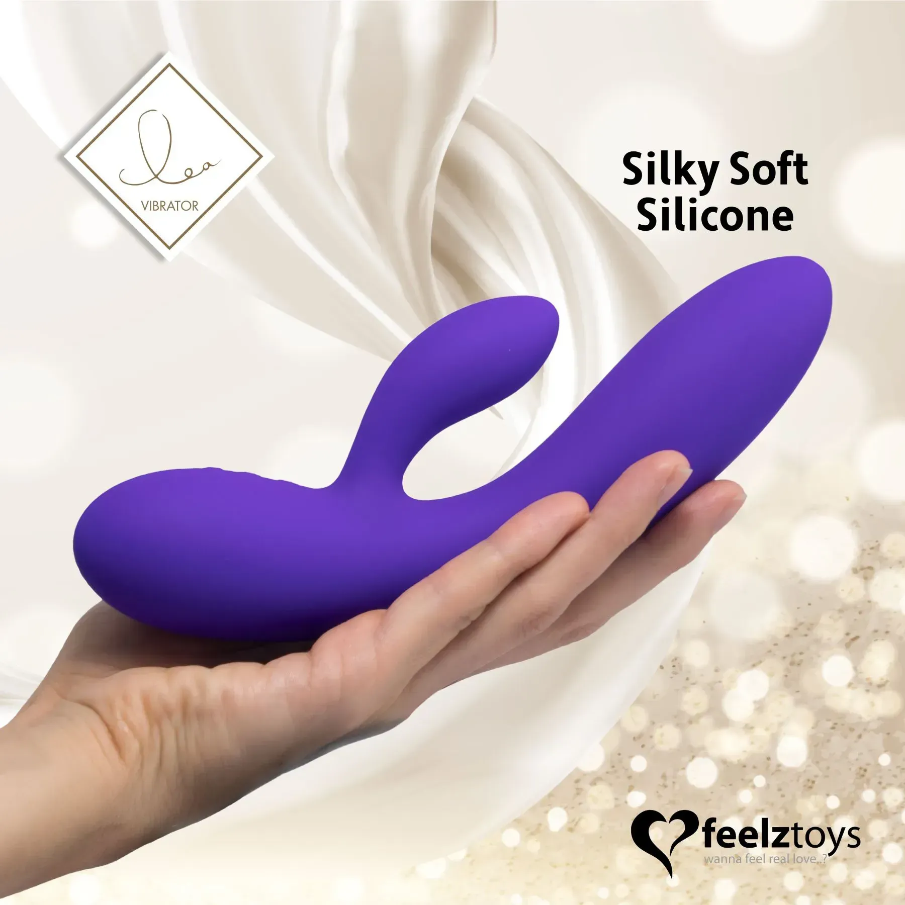 фото Вібратор кролик з двома моторами FeelzToys Lea Rabbit Vibrator Medium Purple