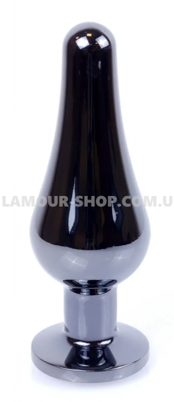 фото Анальна пробка Boss Series - Jewellery Dark Silver BUTT PLUG Red