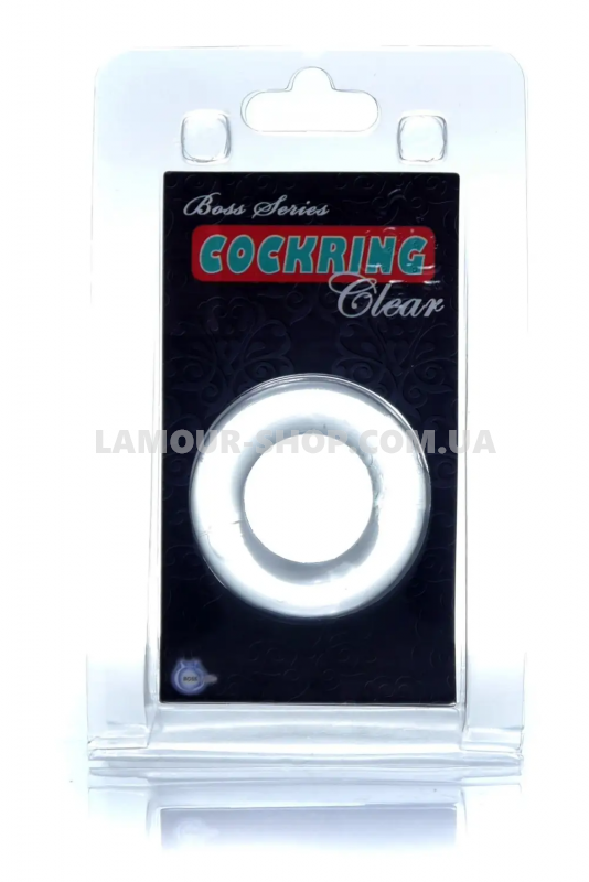 Кільце ерекційне BOSS Cockring Clear фото фото Кільце ерекційне BOSS Cockring Clear
