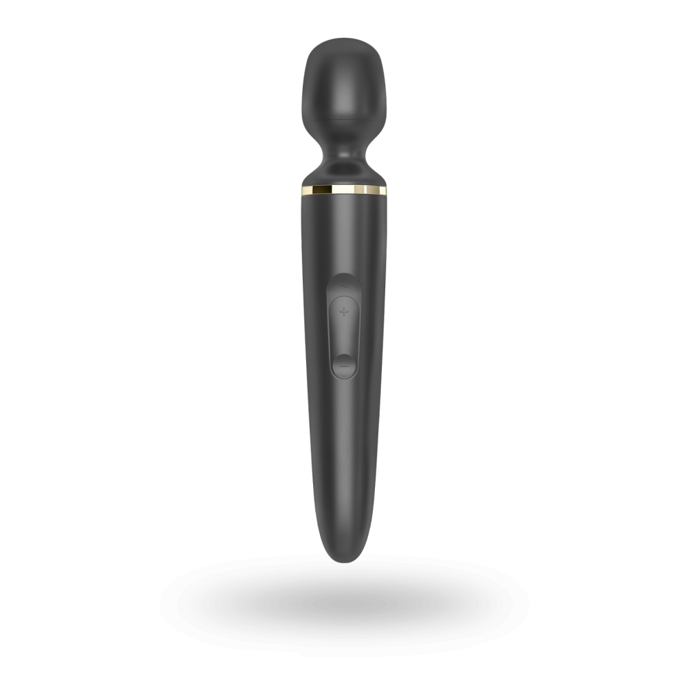 фото Вібромасажер Satisfyer Wand-er Woman (Black/Gold), водонепроникний, потужний