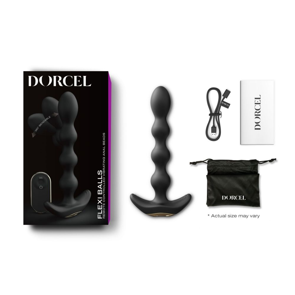 фото Анальний вібратор-намисто Dorcel FLEXI BALLS, гнучкий стовбур, пульт ДК