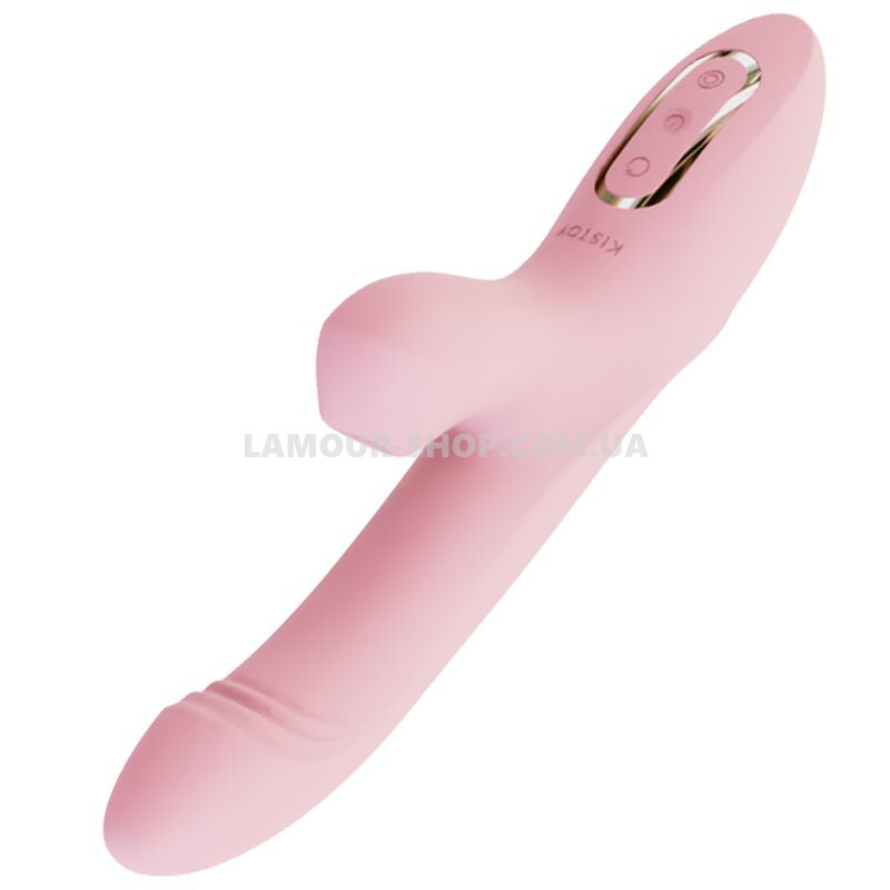 фото Вібратор-кролик з обертанням стовбура та вакуумною стимуляцією KisToy Katy Max