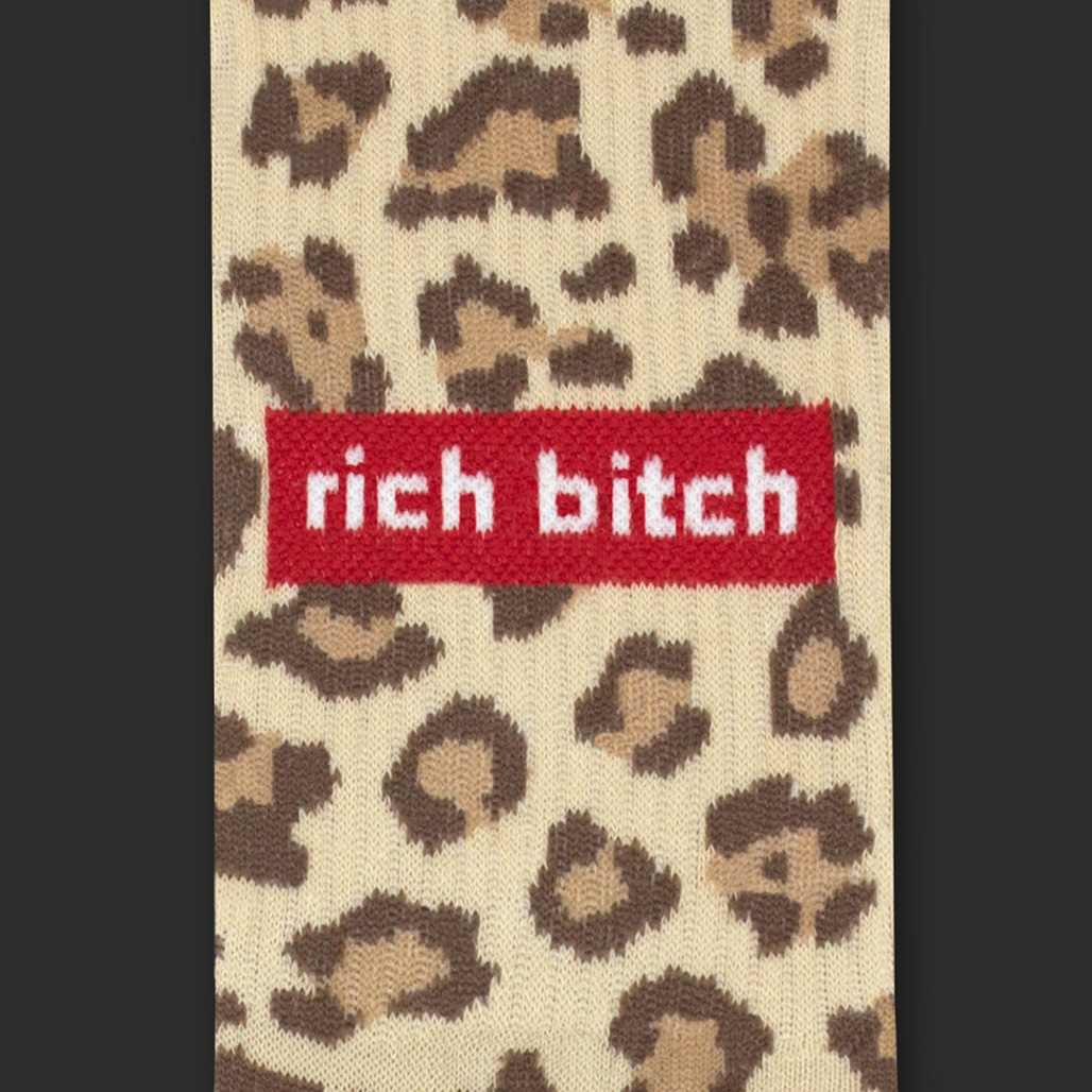 фото Шкарпетки Leopard Rich Bitch, розмір 35-39