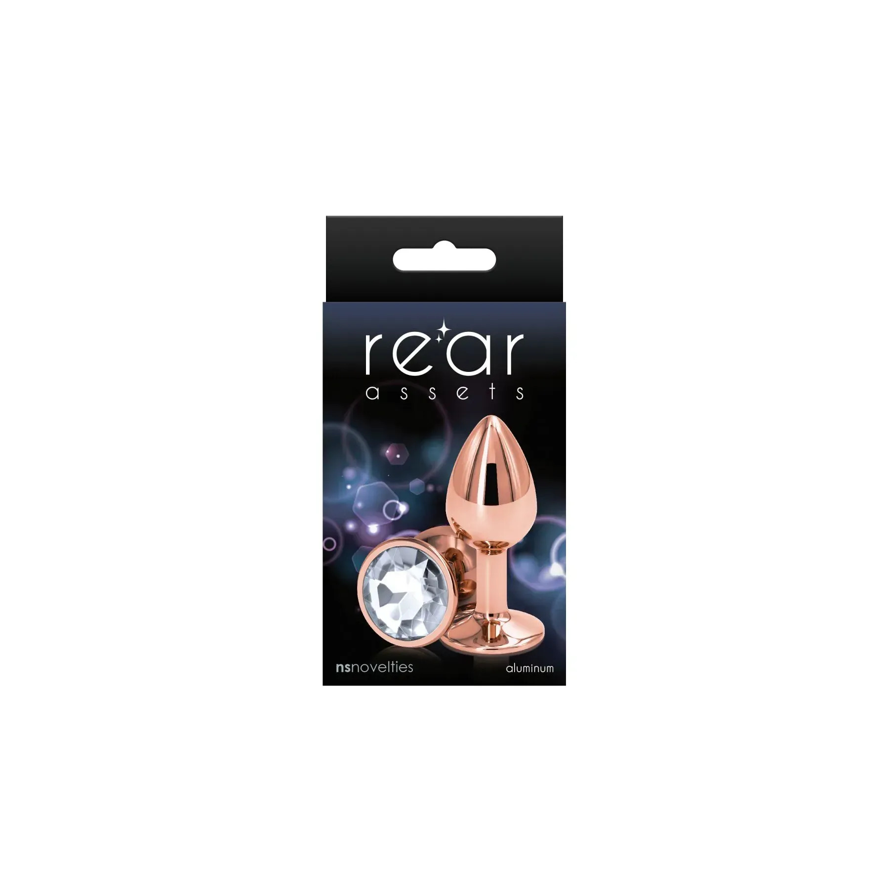 фото Анальна пробка NS Novelties Rear Assets - Rose Gold - Small - Clear