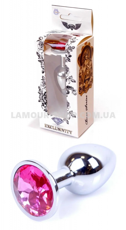 фото Анальний затор Boss Series - Jewellery Silver PLUG Pink S