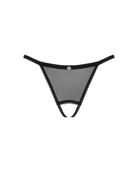 Стрінги з доступом Obsessive Celia Noir crotchless thong M/L