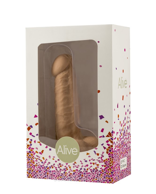 фото Фалоімітатор з присоскою Alive Little John, діаметр 3,5 см, ПВХ, об’ємна головка