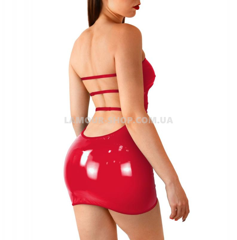 фото Сексуальна вінілова сукня Art of Sex - Jaklin, розмір XS-M, колір червоний