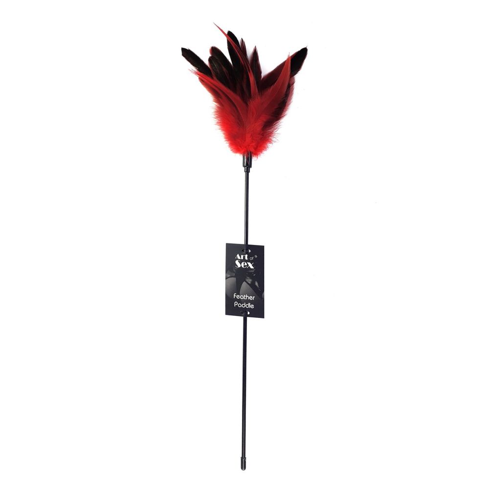 фото Лоскітка червона Art of Sex - Feather Paddle, перо молодого півня