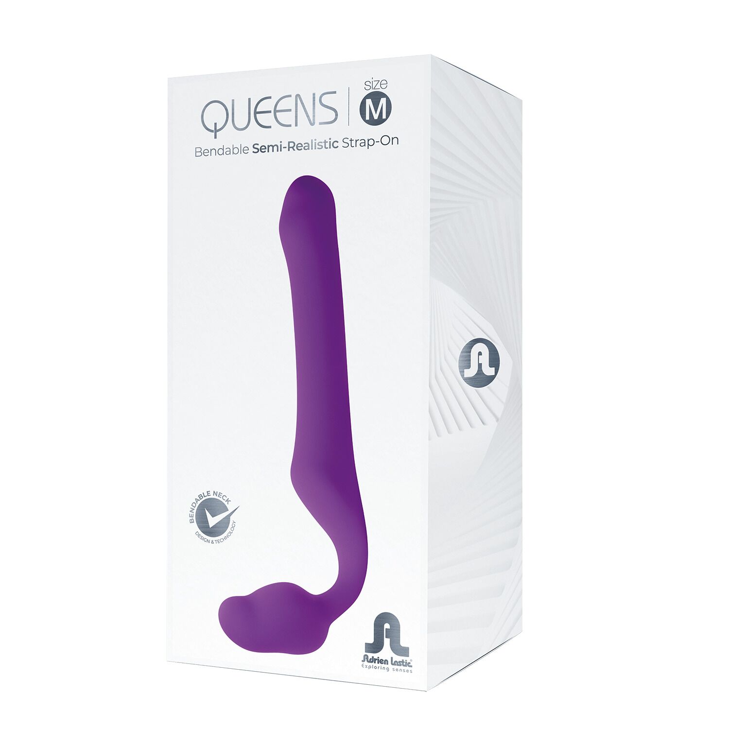 фото Безремінний страпон Adrien Lastic Queens M, регульований вигин