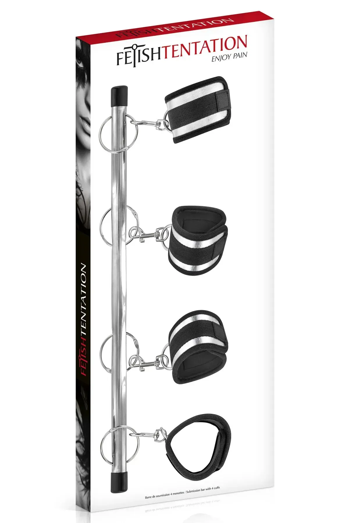 фото Фіксатор для рук та ніг Fetish Tentation Submission bar with 4 cuffs