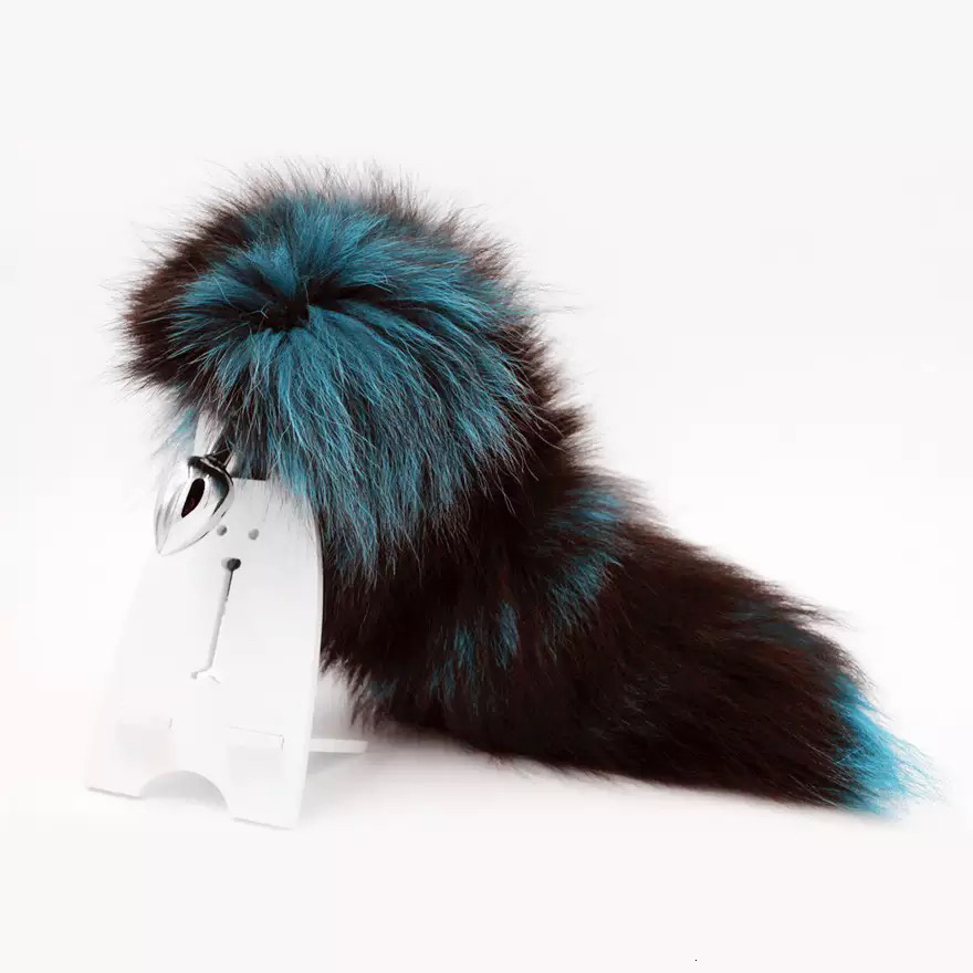 фото Анальна пробка з натуральним хвостом