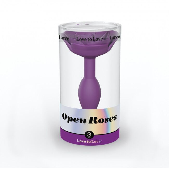 фото Силіконова анальна пробка Love To Love OPEN ROSES S SIZE - PURPLE RAIN