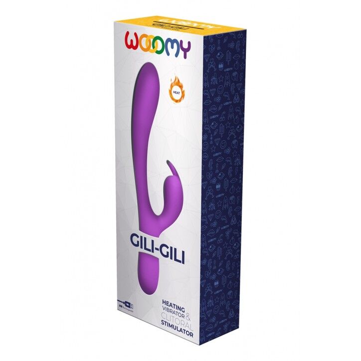 фото Вібратор-кролик Wooomy Gili-Gili Vibrator with Heat Purple