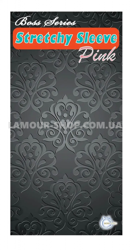 Насадка стимулююча BOSS Stretchy Sleeve Pink фото фото Насадка стимулююча BOSS Stretchy Sleeve Pink