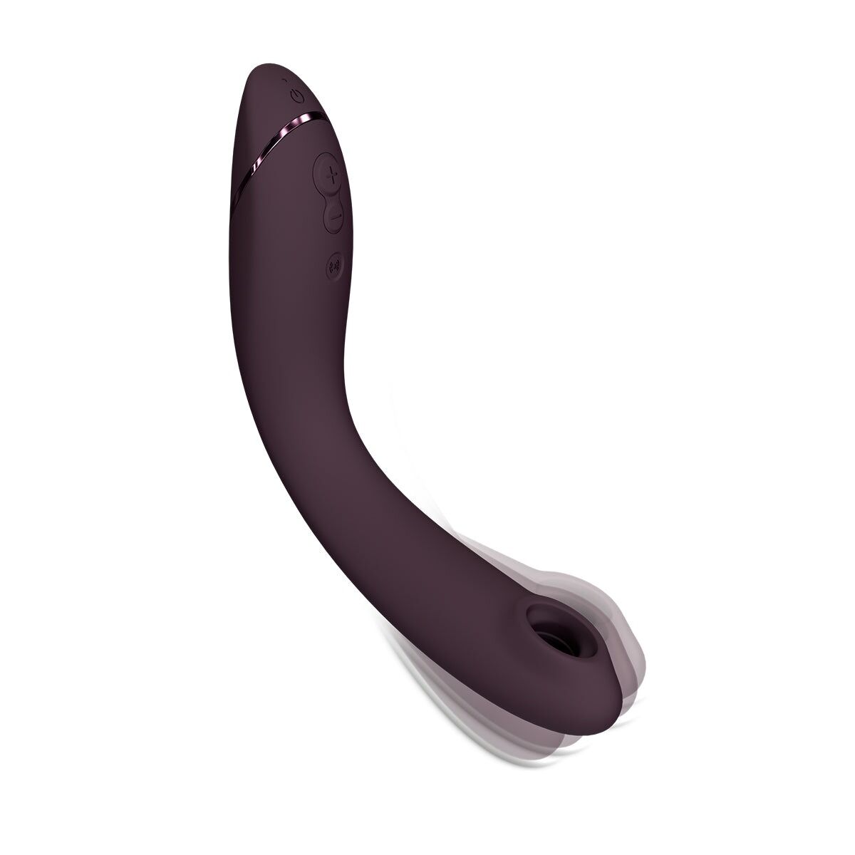 фото Вакуумний стимулятор для точки G та клітора з вібрацією Womanizer OG Aubergine