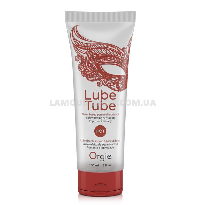 фото Согревающая смазка для секса на водной основе Lube Tube Hot Orgie, 150 мл