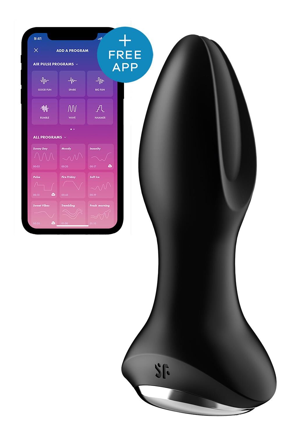 фото Анальна вібропробка із перлинним масажем Satisfyer Rotator Plug 2+ Black