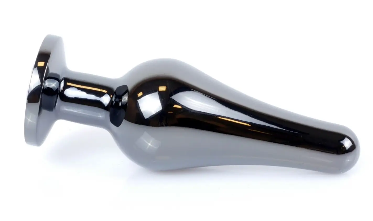 фото Анальна пробка Boss Series - Jewellery Dark Silver BUTT PLUG Red