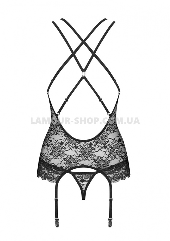 Obsessive Корсет Underwire Teddy Black S/M фото фото Корсет Underwire Teddy Black S/M
