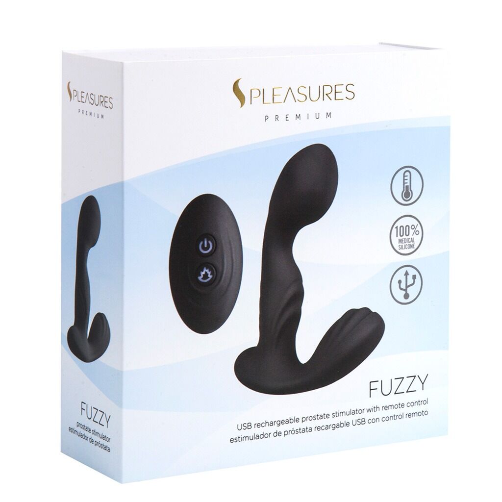 фото Вібромасажер простати S Pleasures Premium FUZZY, чорний, з рельєфом, 10 реж