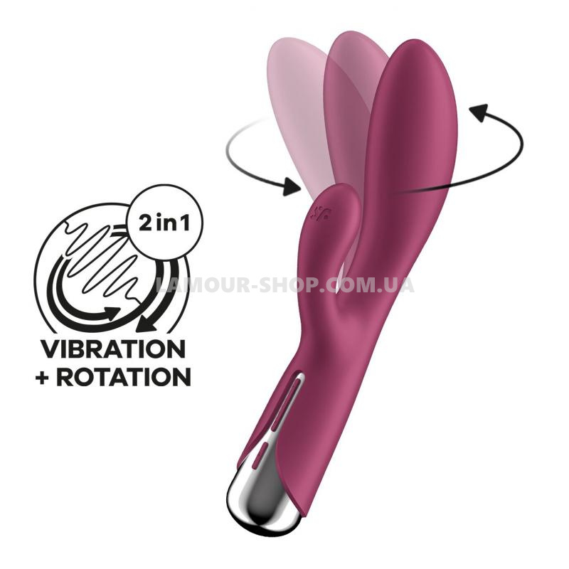 фото Вібратор-кролик Satisfyer Spinning Rabbit 1 Red