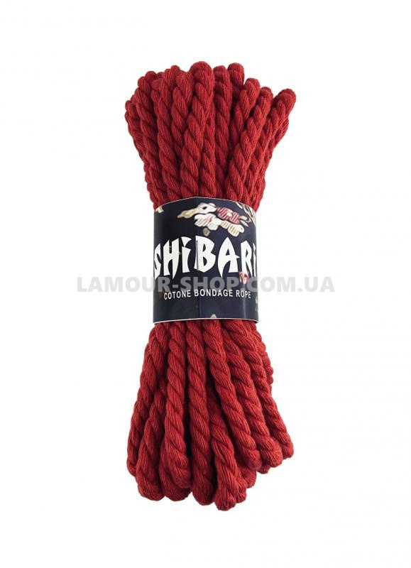 фото Бавовняна мотузка для Шибарі Feral Feelings Shibari Rope, 8 м червона