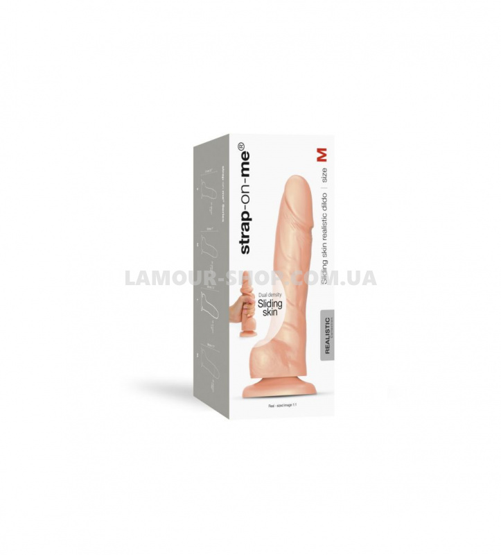 фото Реалістичний фалоімітатор Strap-On-Me Sliding Skin Realistic Dildo Vanille - M