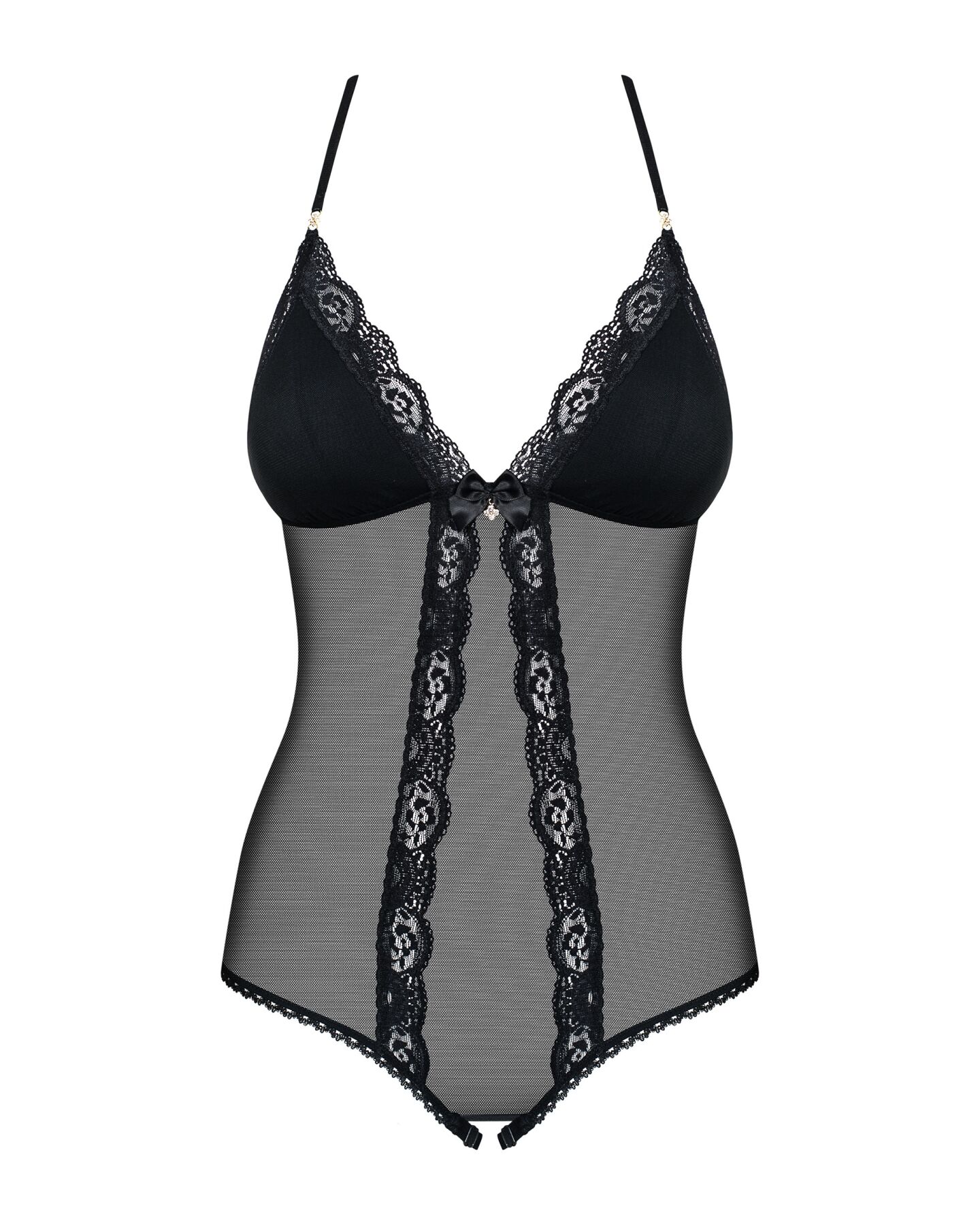 фото Сітчастий боді з відкритими сідницями Obsessive 841-TED-1 teddy S/M, чорний