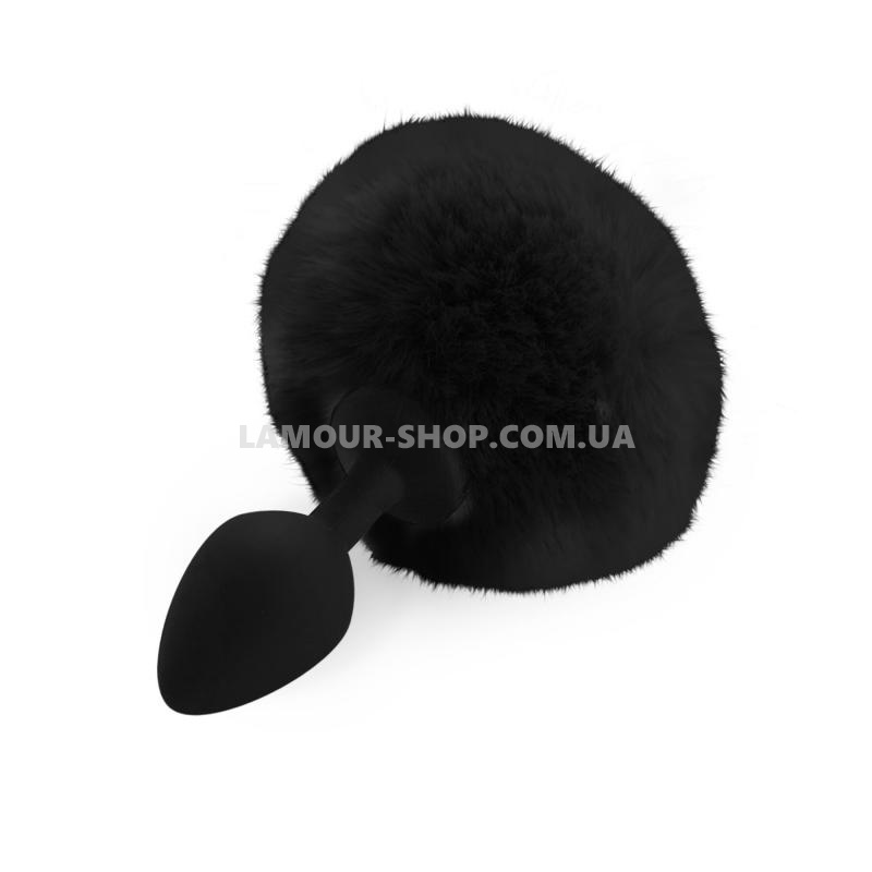 фото Анальна пробка М Art of Sex - Silicone Bunny Tails Butt plug Black