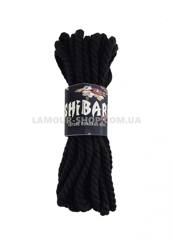 фото Бавовняна мотузка для Шибарі Feral Feelings Shibari Rope, 8 м чорна