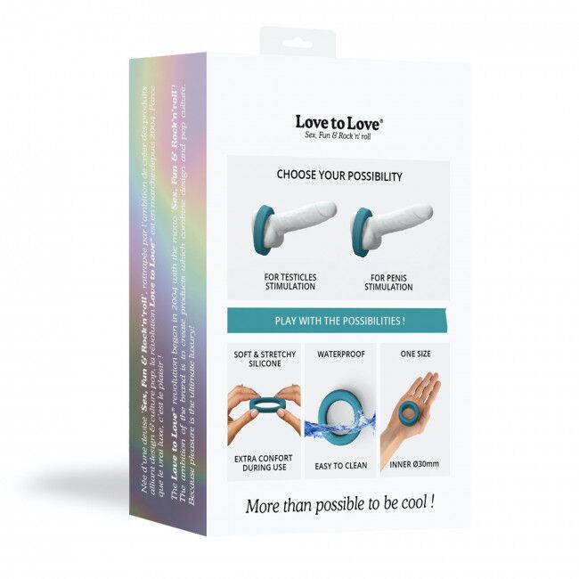 фото Ерекційне кільце широке Love To Love COOL RING - TEAL ME