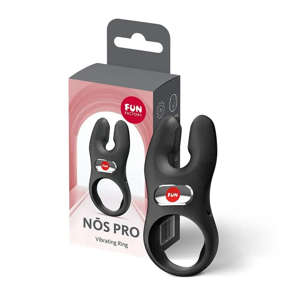 фото Ерекційне віброкільце Fun Factory NŌS PRO Black, 2 мо