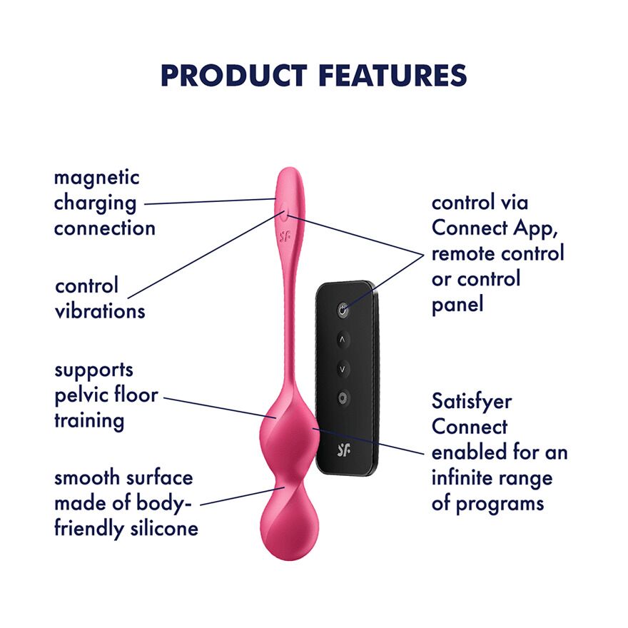 фото Вагінальні смарт-кульки Satisfyer Love Birds 2 Connect App Red, 86 г