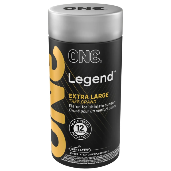 Презервативи ONE Legend XL, 12 шт, збільшений розмір, розширення на кінці