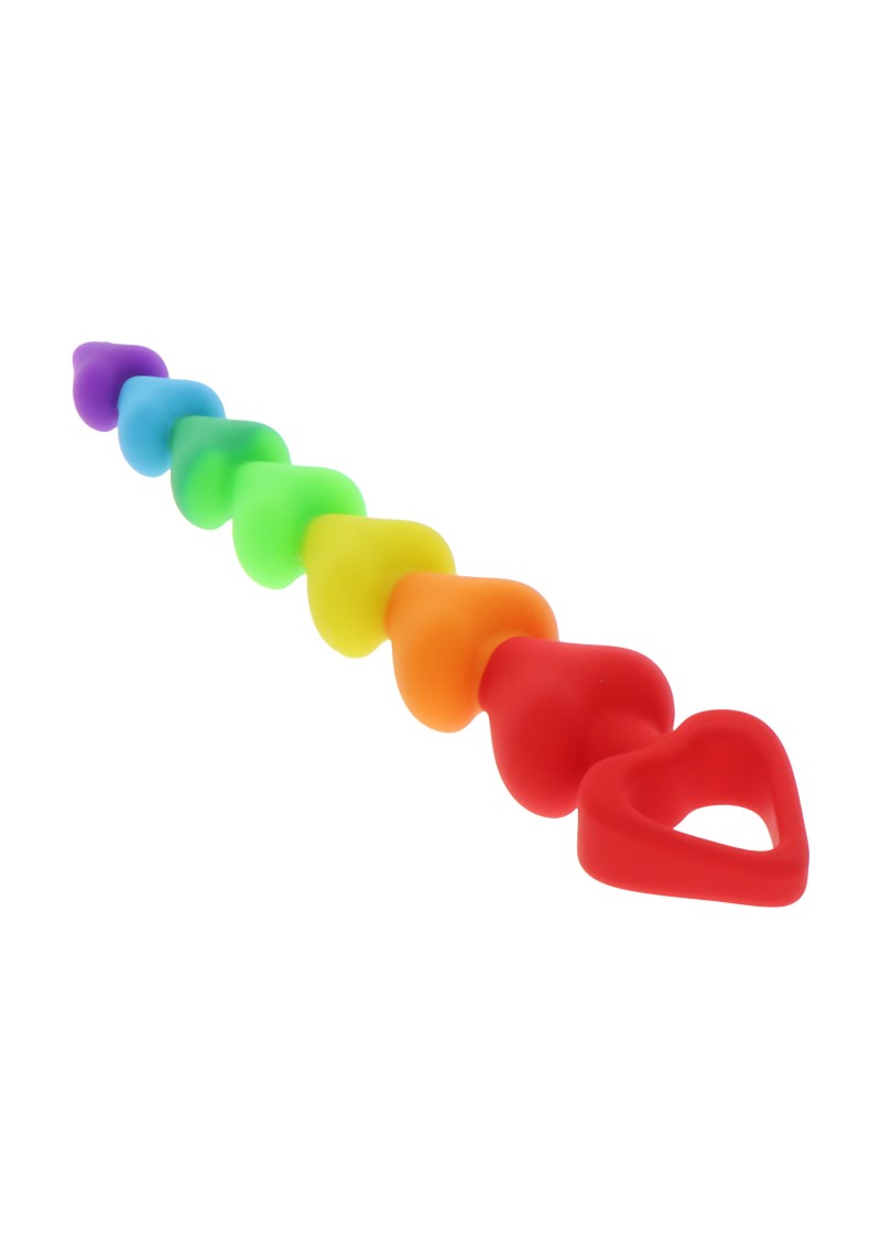 фото Анальні кульки Rainbow Heart Beads