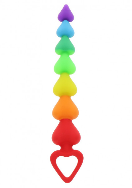 Анальні кульки Rainbow Heart Beads