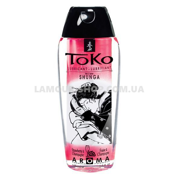 фото Лубрикант на водній основі Shunga Toko AROMA - Sparkling Strawberry Wine (165 мл)