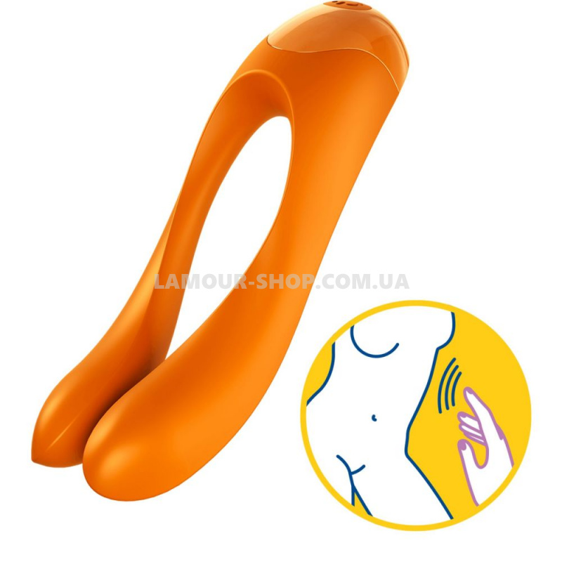 фото Вібратор на палець Satisfyer Candy Cane Orange