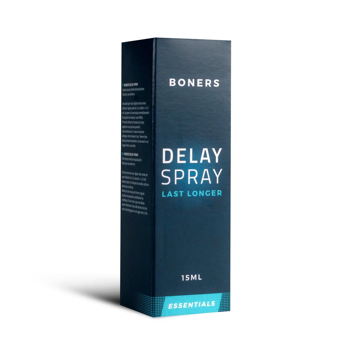 фото Спрей-пролонгатор Boners Delay Spray 15 мл, легкий анестетик лаурет-9 + метил лактат