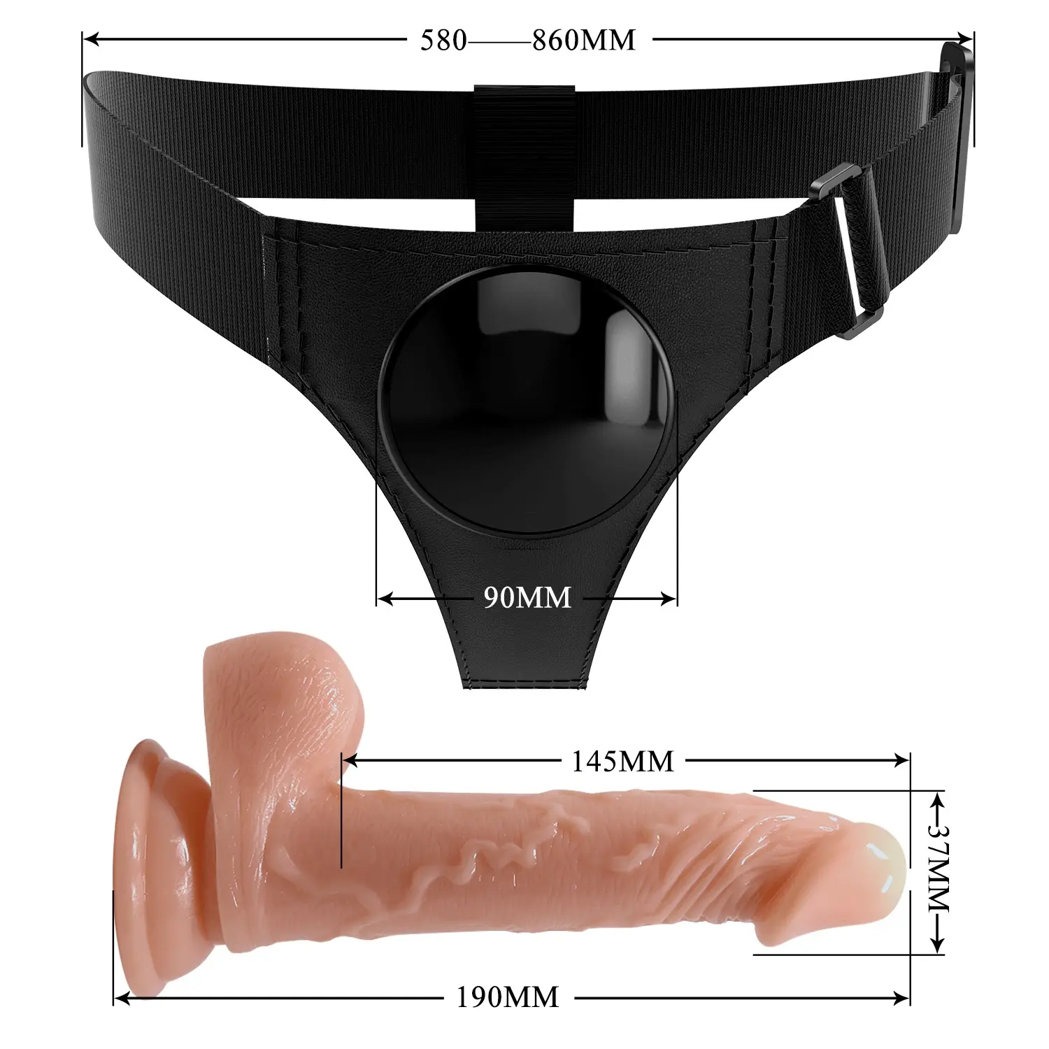 фото Страпон жіночий Pretty Love - HARNESS BRIEFS Kevin