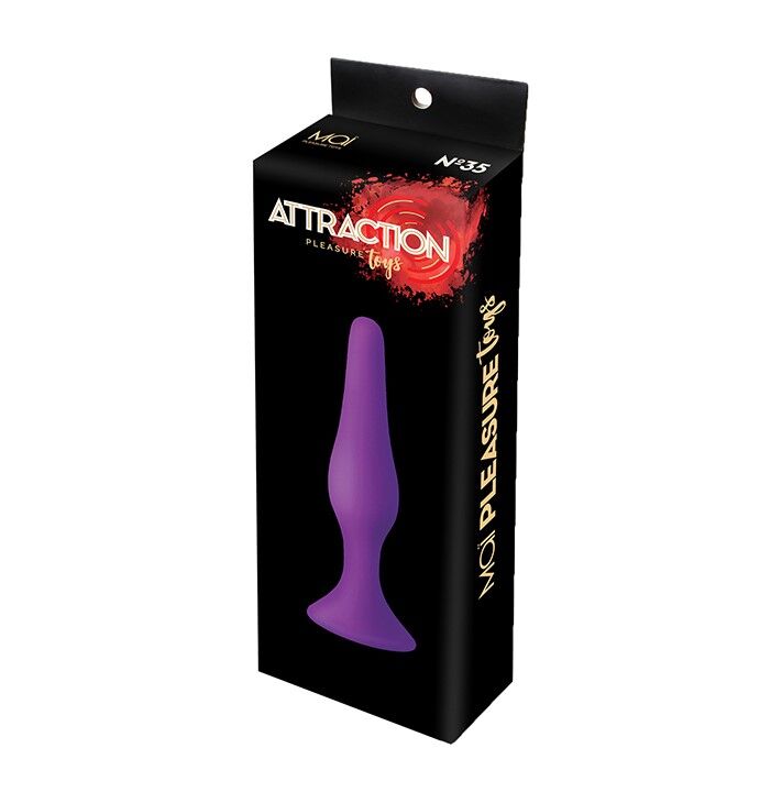 фото Анальная пробка MAI Attraction Toys №35 Purple, длина 15,5см, диаметр 3,8