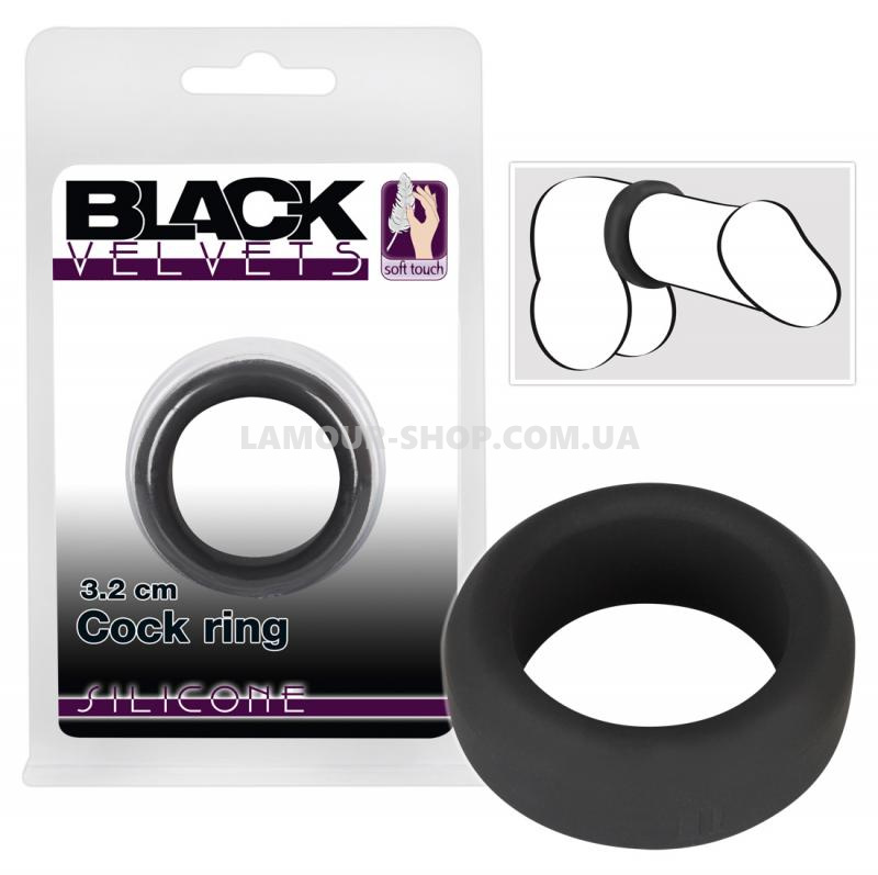 фото Ерекційне кільце - Black Velvets Cock Ring, 3.2 см