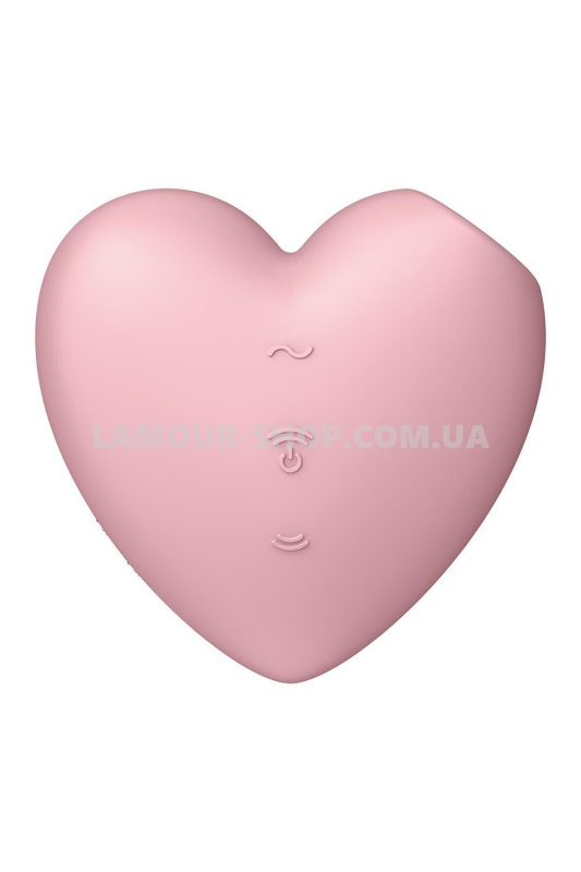 Satisfyer Вакуумний стимулятор-серце з вібрацією Satisfyer Cutie Heart Light Red фото фото Вакуумний стимулятор-серце з вібрацією Satisfyer Cutie Heart Light Red